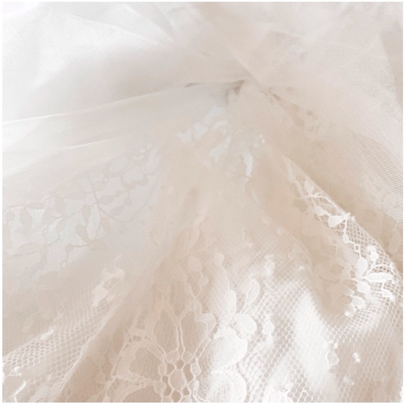 Aqua White Lace Mid Calf Fit & Flare Dress Size 6 - Picture 11 of 14